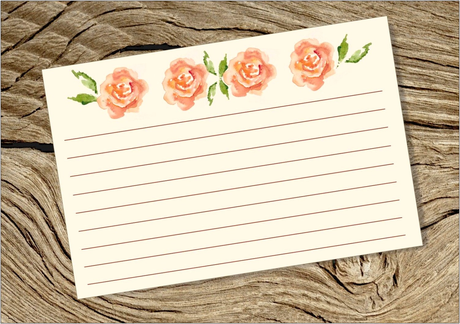 4x6 Index Card Template Word 2016