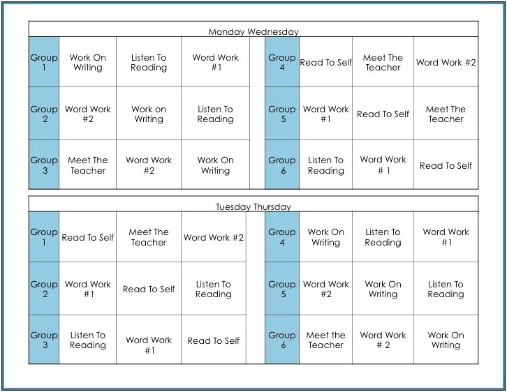 5 Day Lesson Plan Template Word