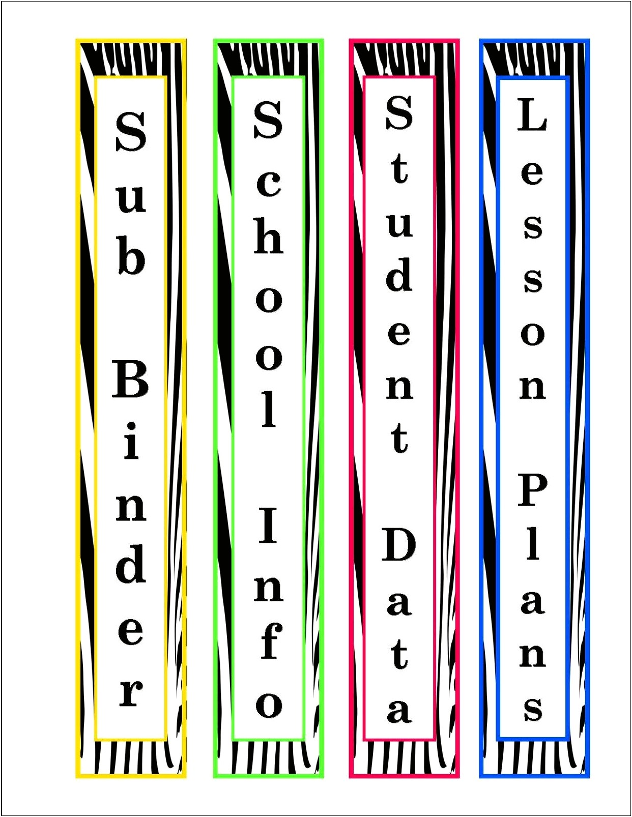 5 Inch Binder Spine Template Word
