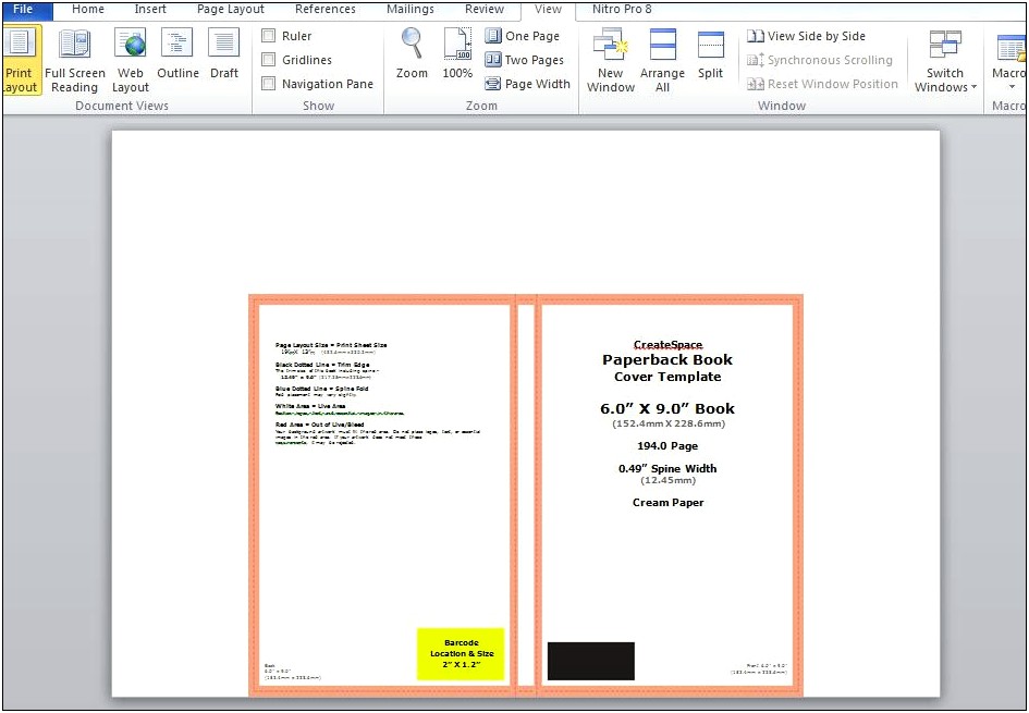 5.5 X 8.5 Booklet Template Word