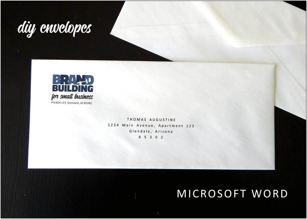6 3 4 Envelope Template Microsoft Word