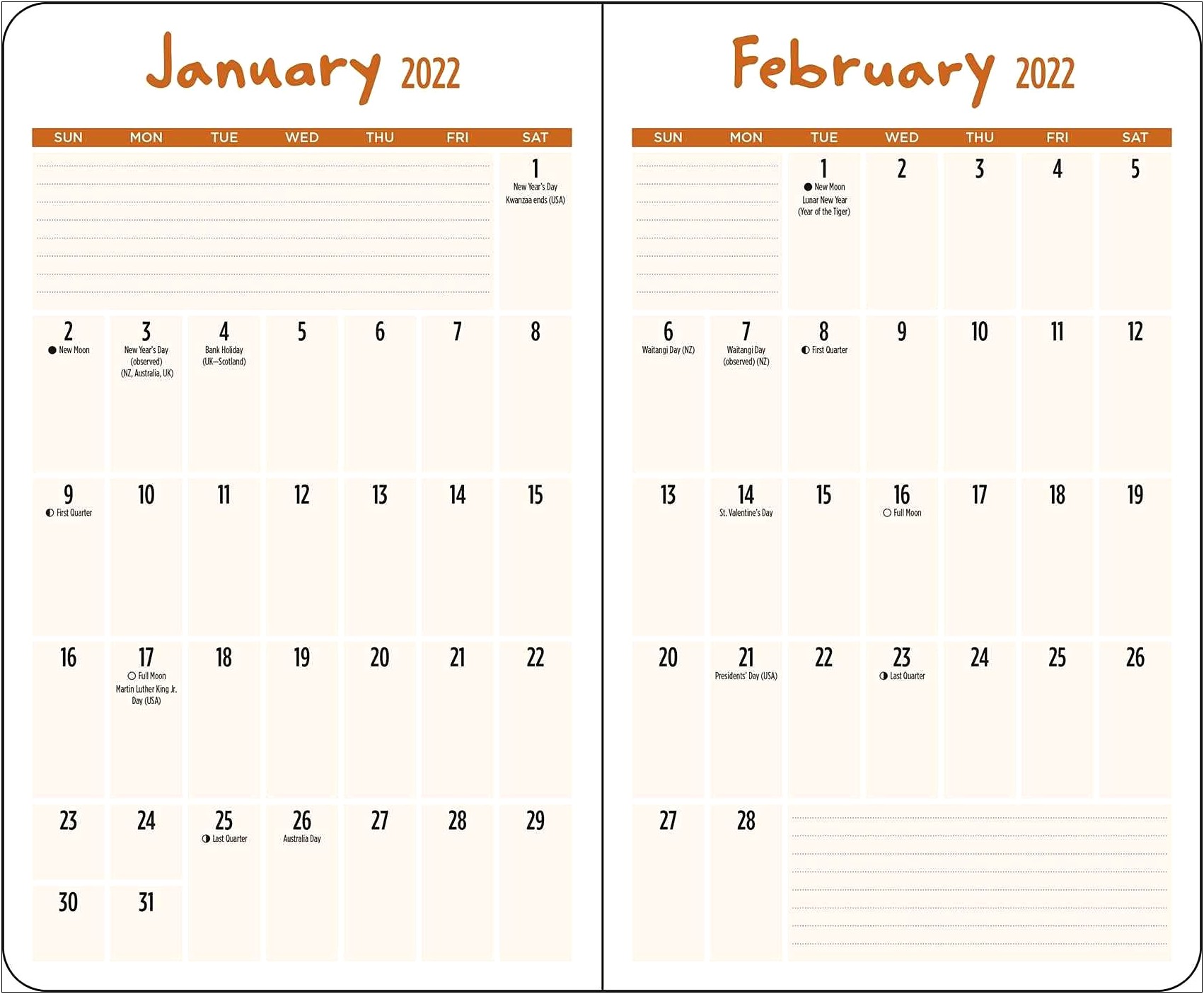 6 Month Half Page 2019 Calendar Template Word