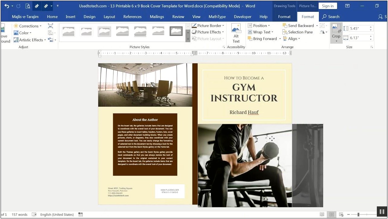 6 X 9 Book Microsoft Word Cover Template