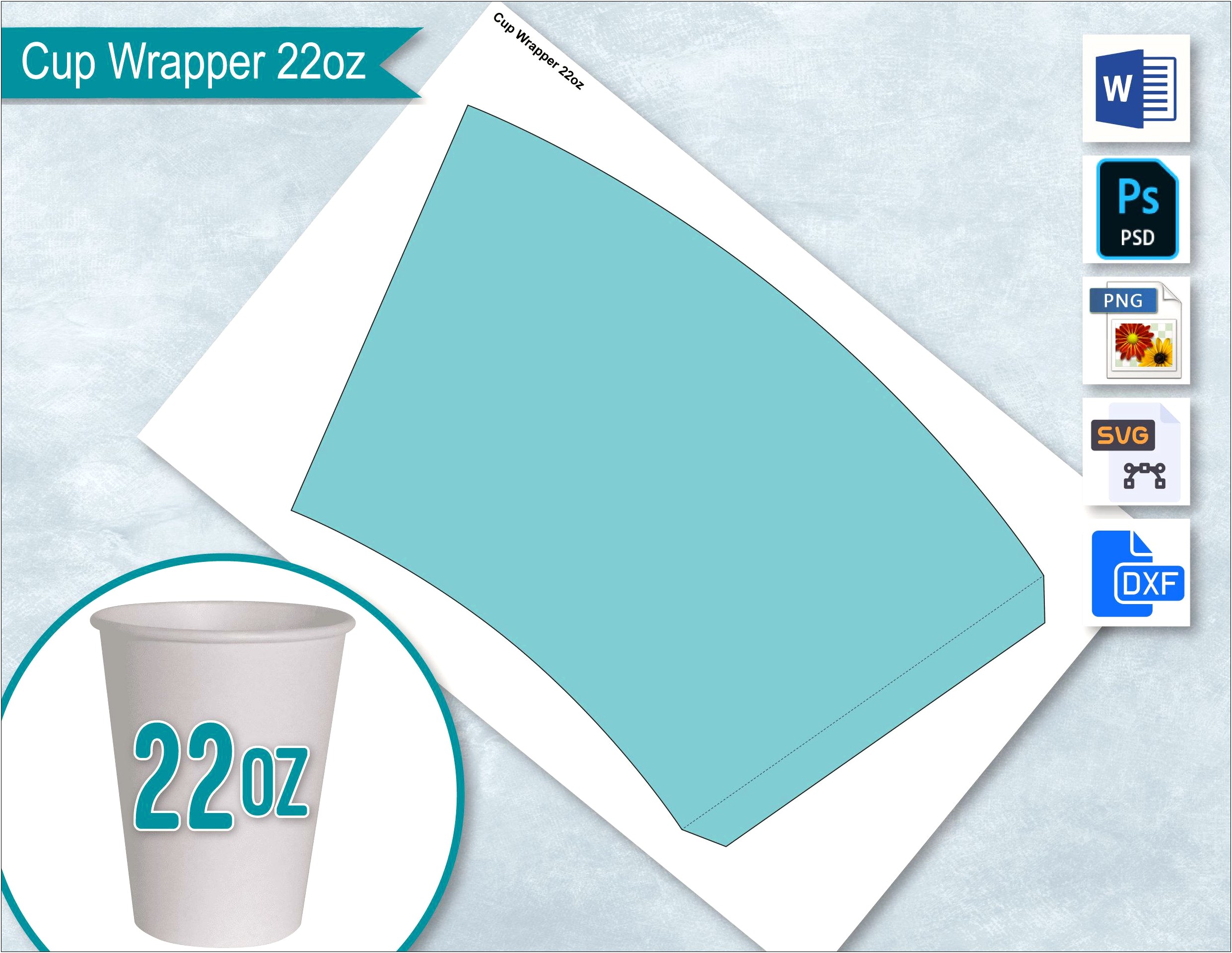 8 0z Coffee Cup Wrapper Template For Word
