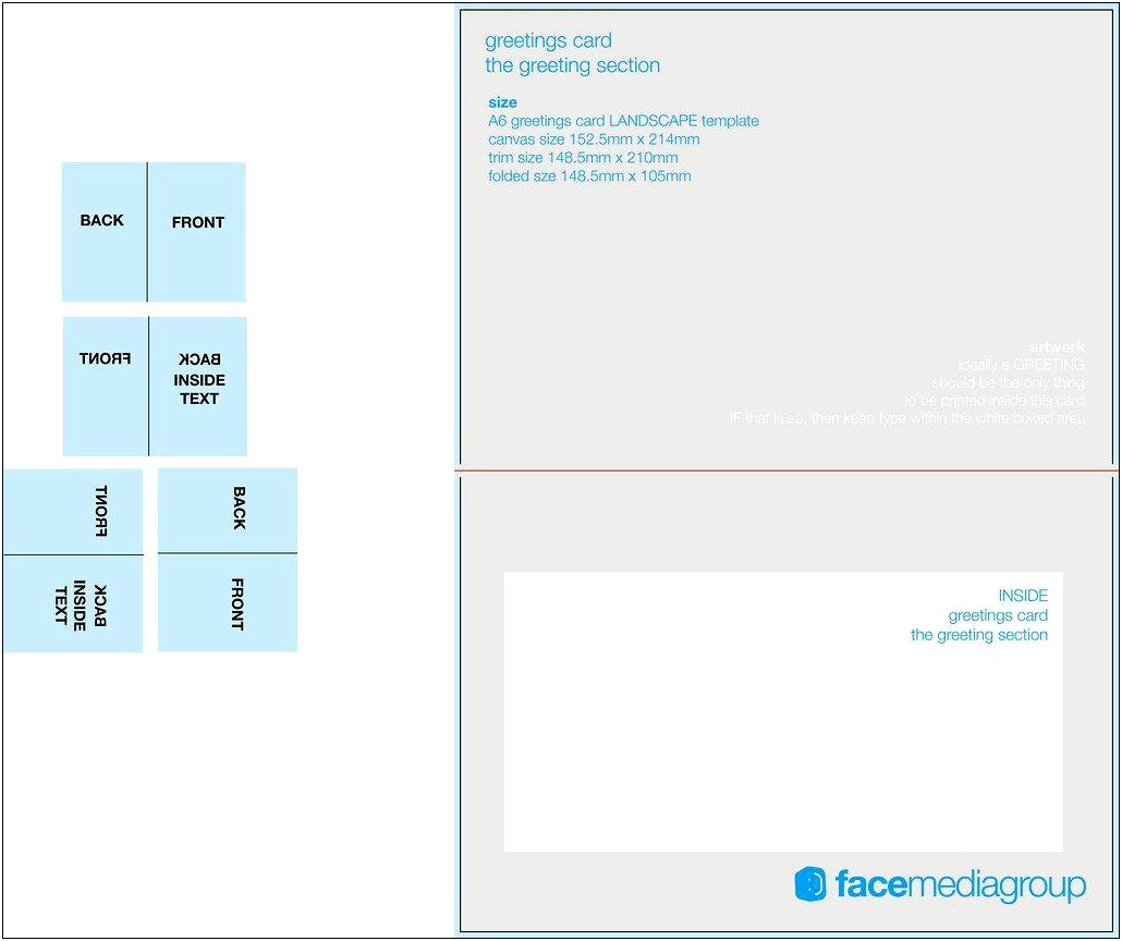 A7 Folded Card Template For Word