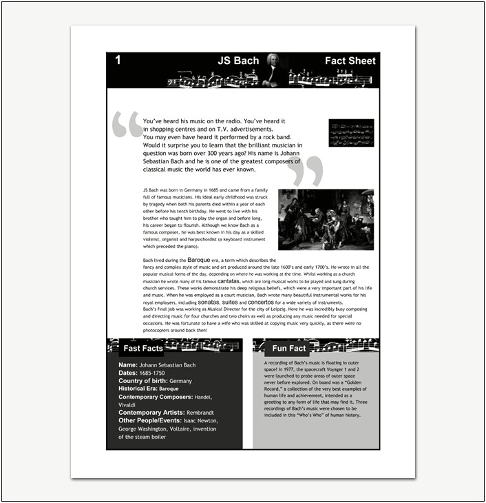 Action Alert And Fact Sheet Word Template