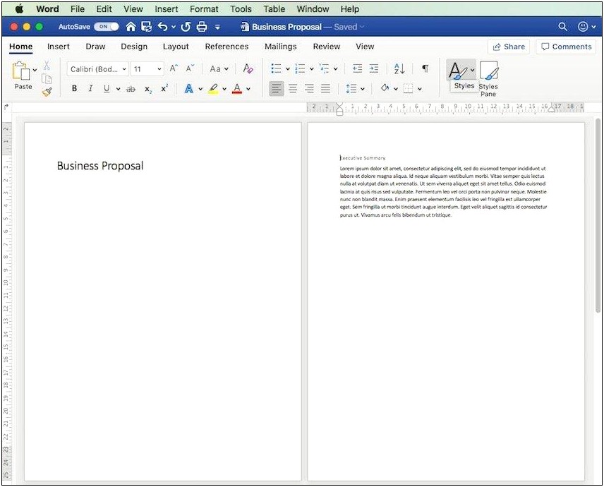 Adjusting Page View In Word Template