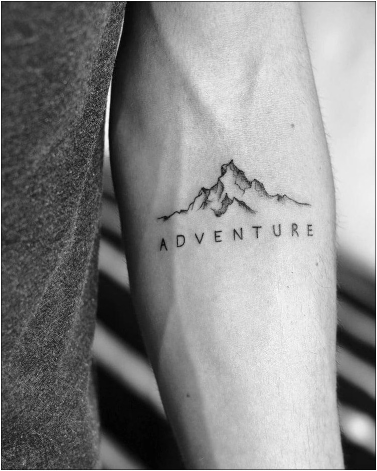 Adventure Word In Cursive Tattoo Template