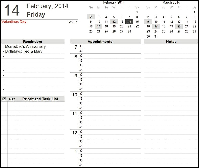 Agenda Example Info Weekly Calendar Template Word
