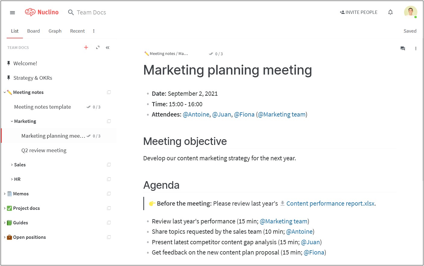Agenda Template Word For Meeting With Manager