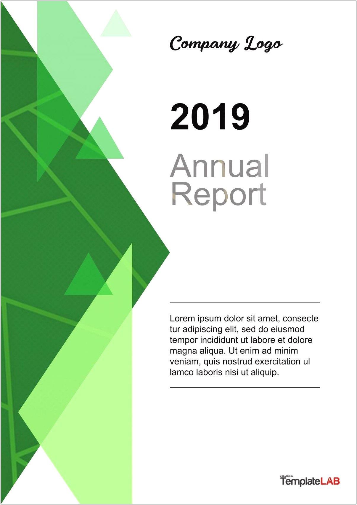 Annual Report Cover Page Template Word