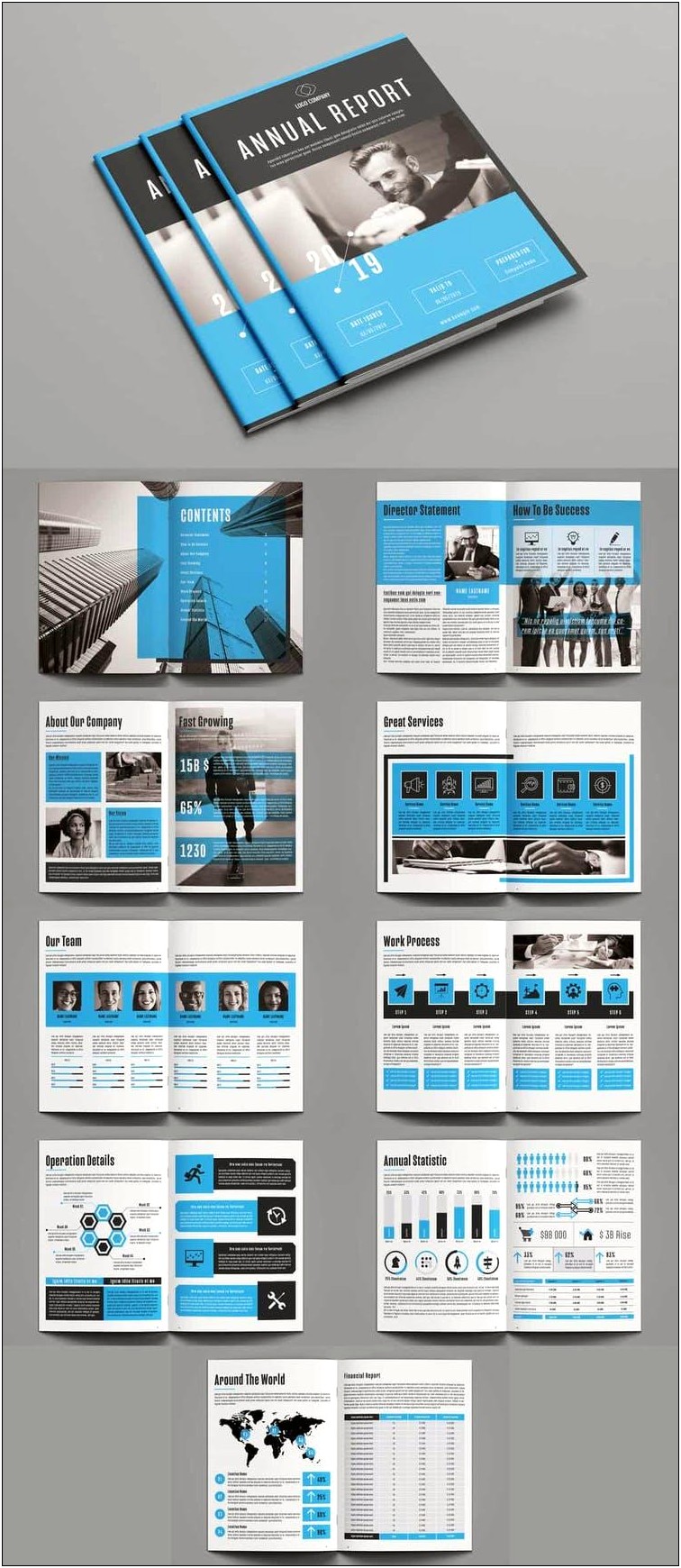 Annual Report Timeless Design Template Word