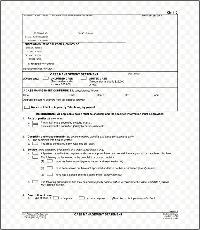 Answer Template Word Document Civil Case