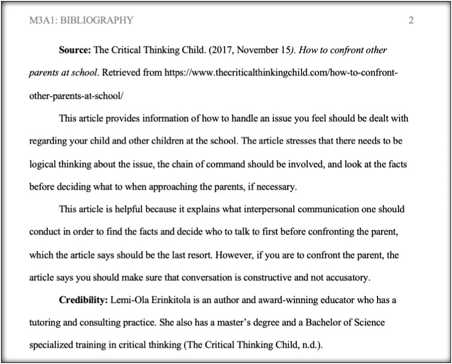 Apa Annotated Bibliography Template Word 2018
