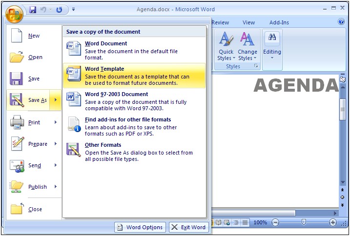 Apply A Template To A Word Document