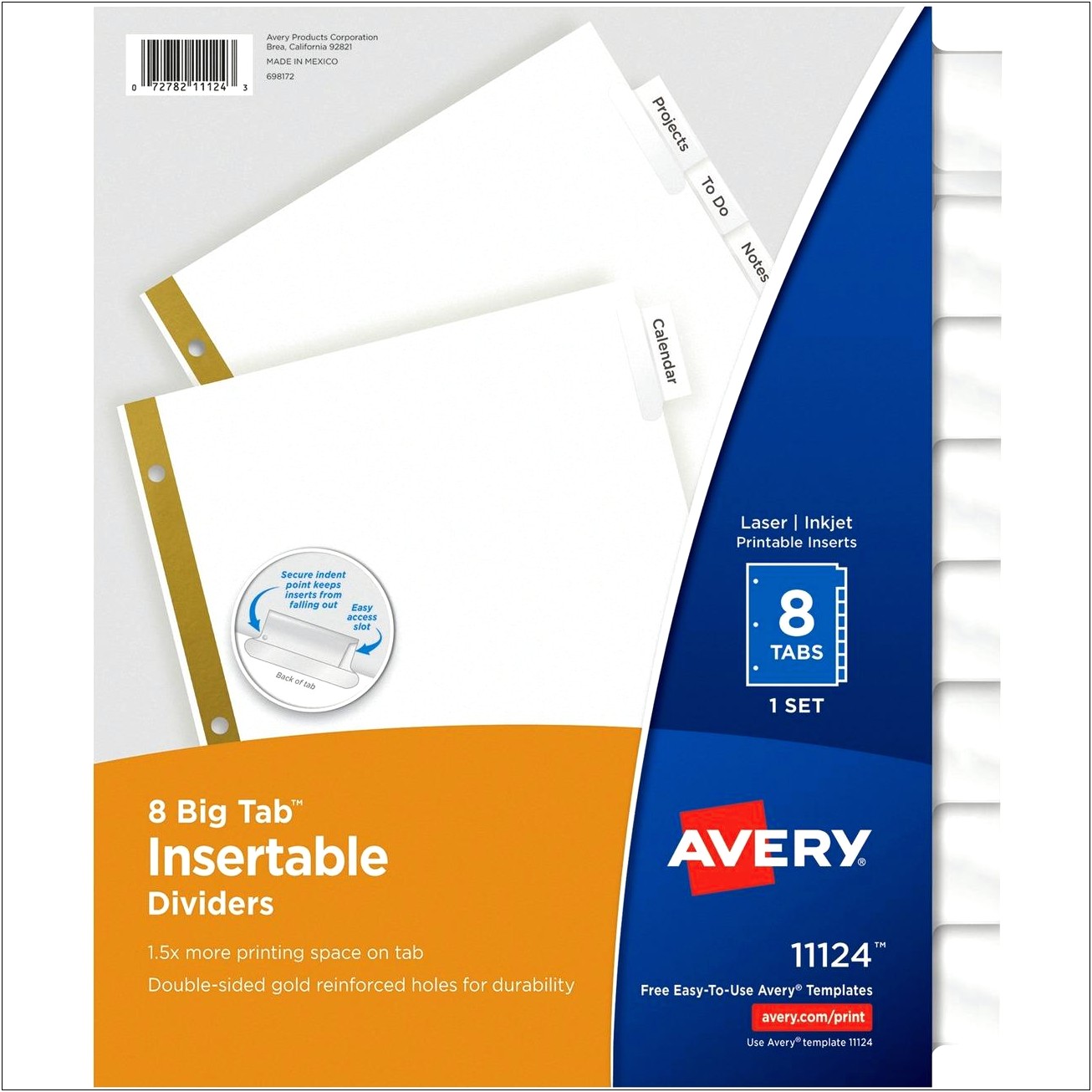 Avery 8 Tab Clear Label Dividers Template Word