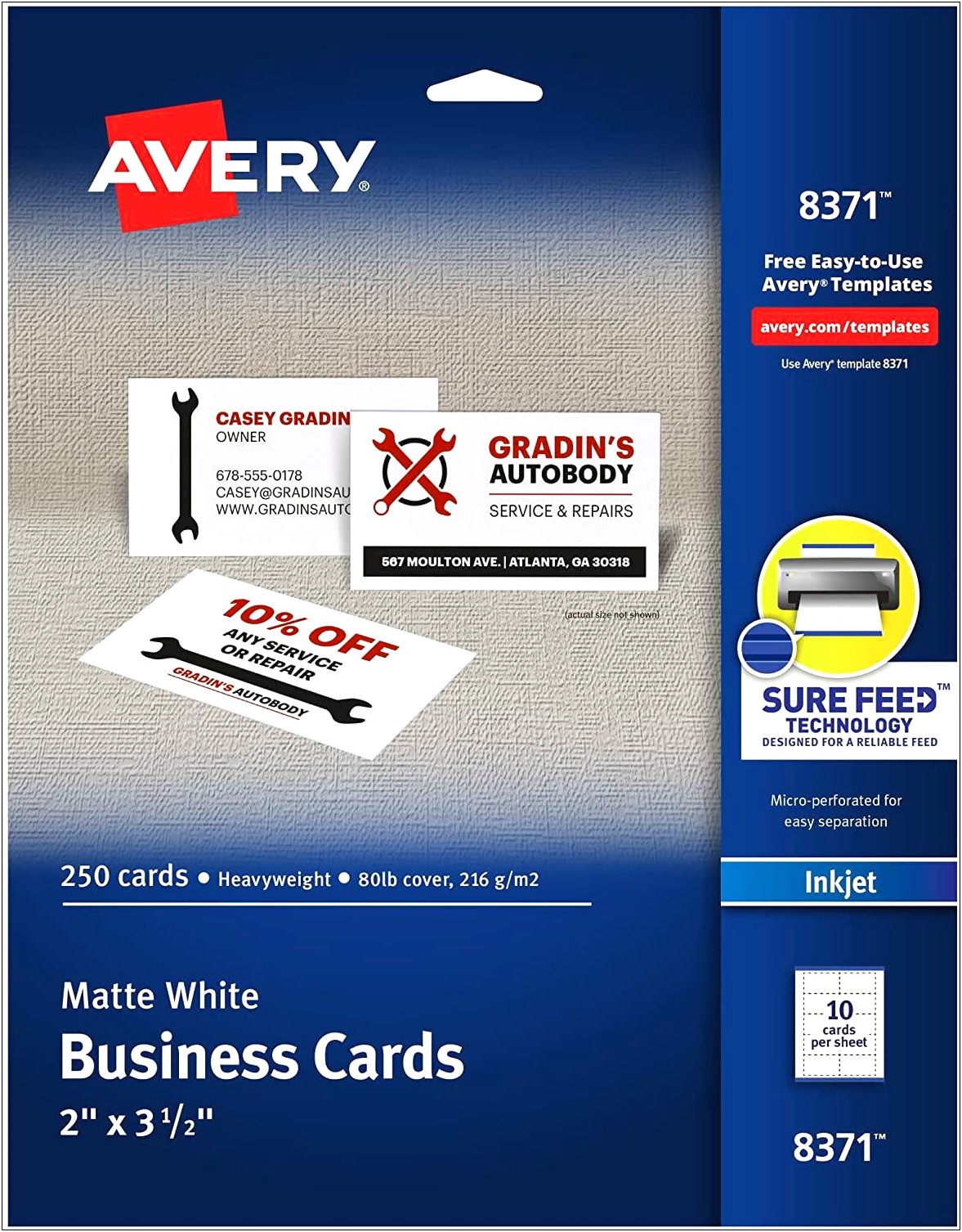 Avery Blank Business Card Template Word