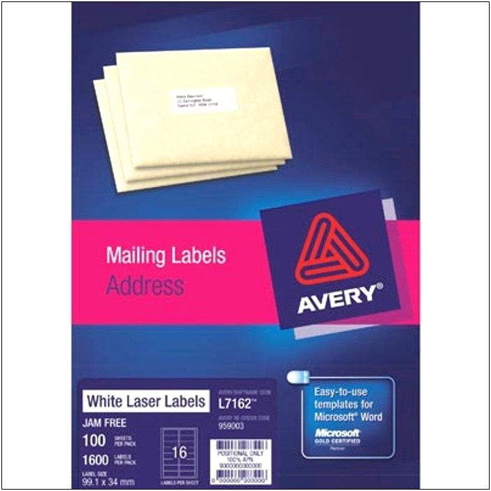 Avery L7162 Label Template For Word