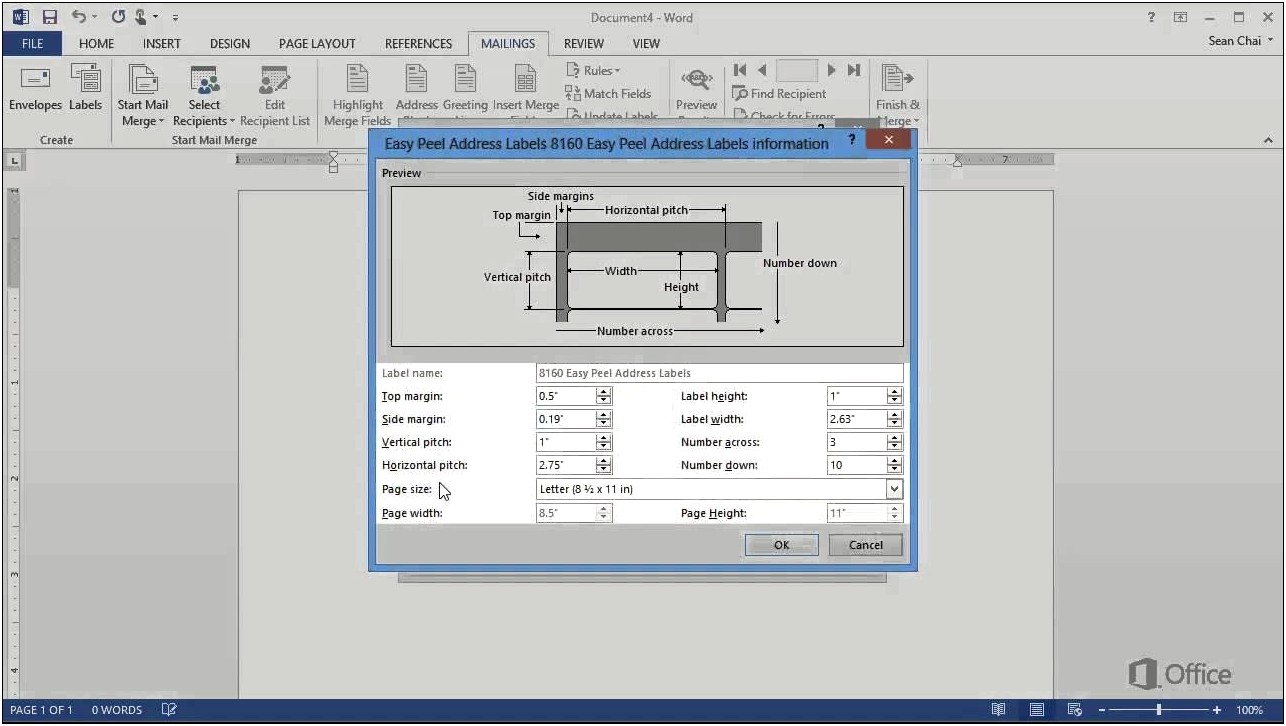 Avery Templates For Microsoft Word 2013