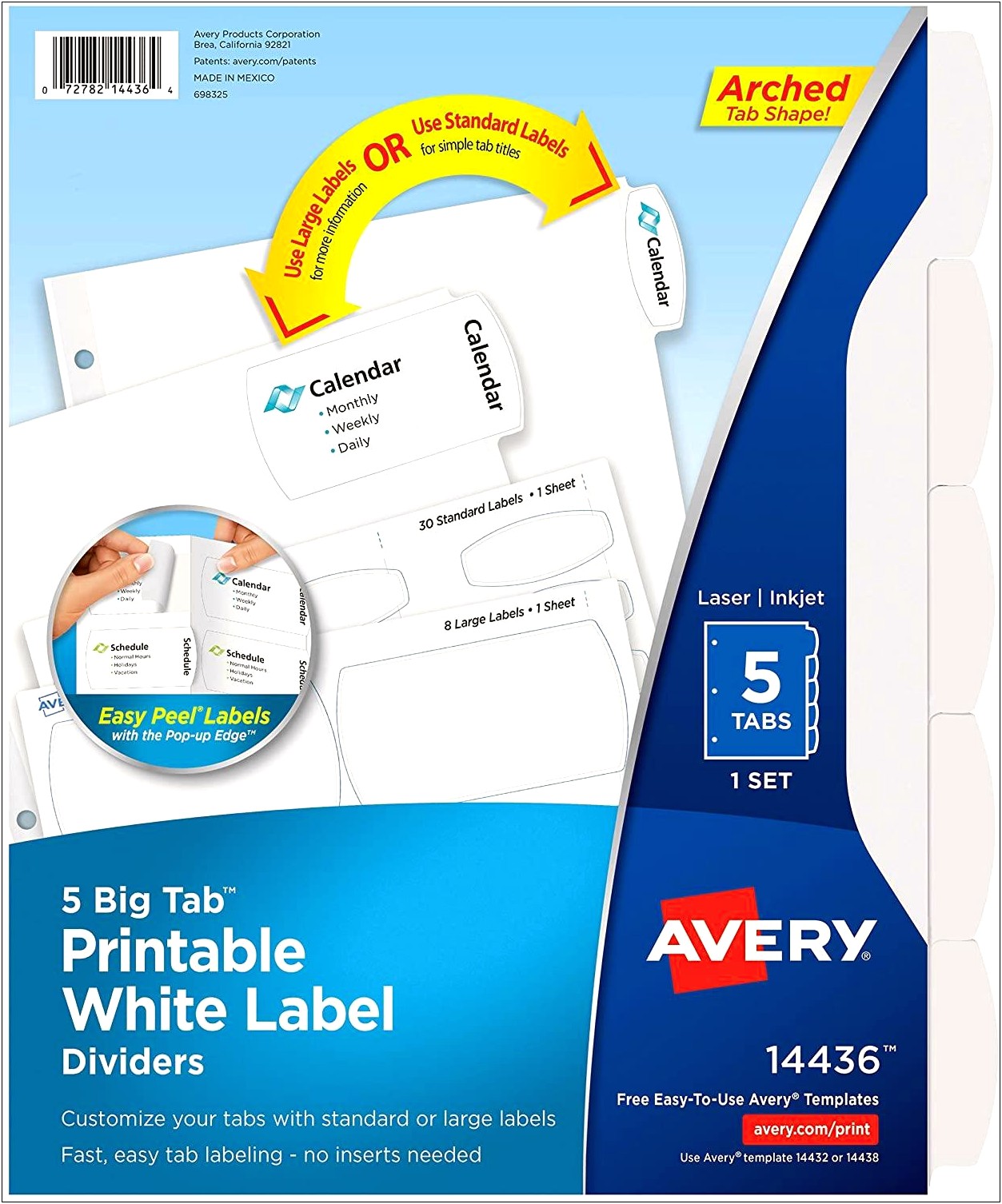 Avery Worksaver 8 Tabs Template For Word 2007