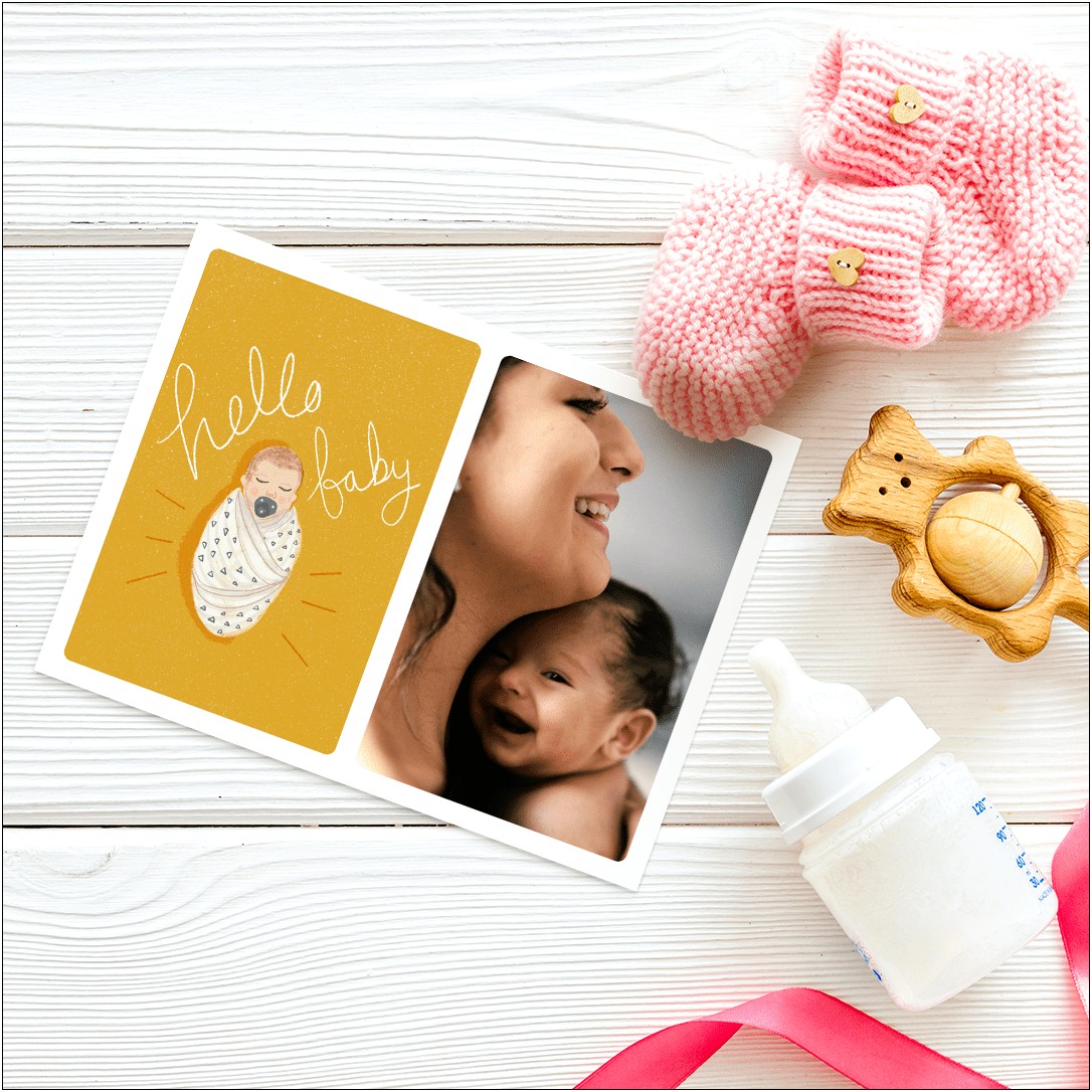 Baby Birth Congratulation Card Word Template
