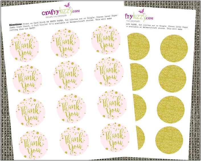 Baby Shower Thank You Tags Template Word Confetti