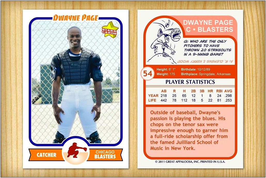 Baseball Trading Card Template For Word