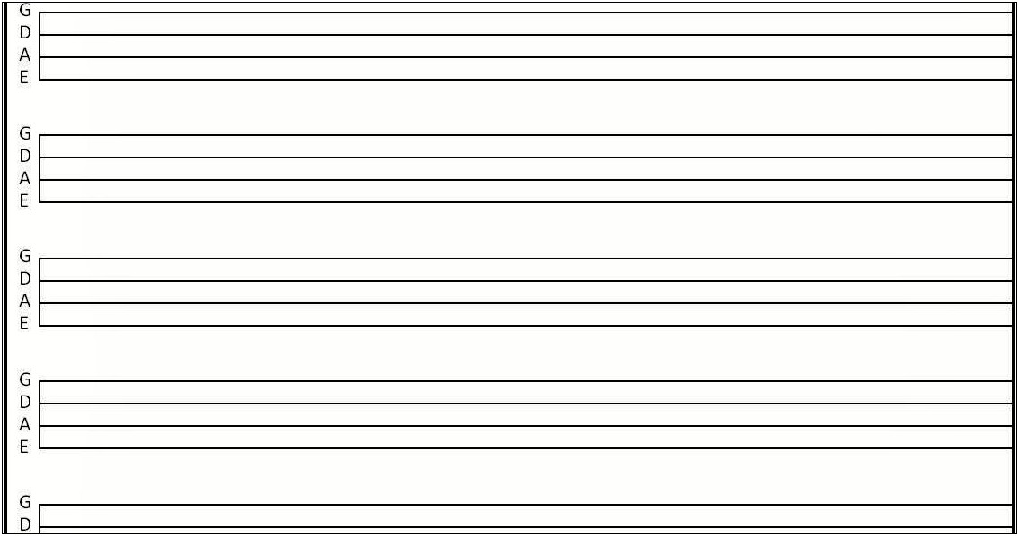Bass Tab Template For Microsoft Word