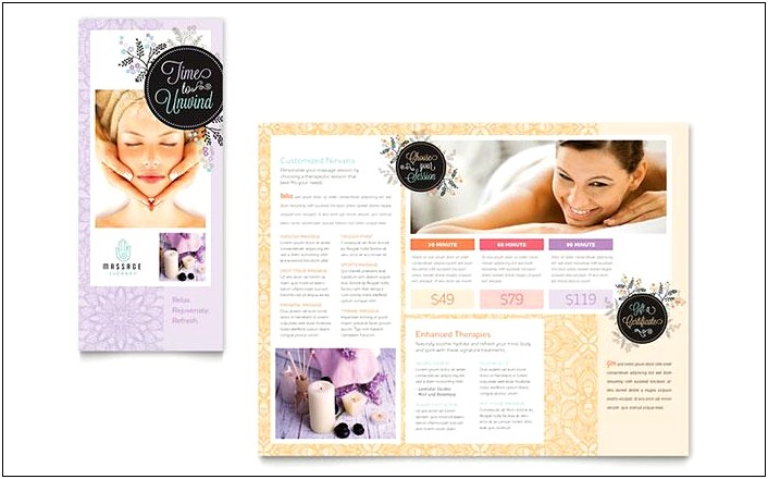 Beauty Spa Microsoft Word Brochure Template