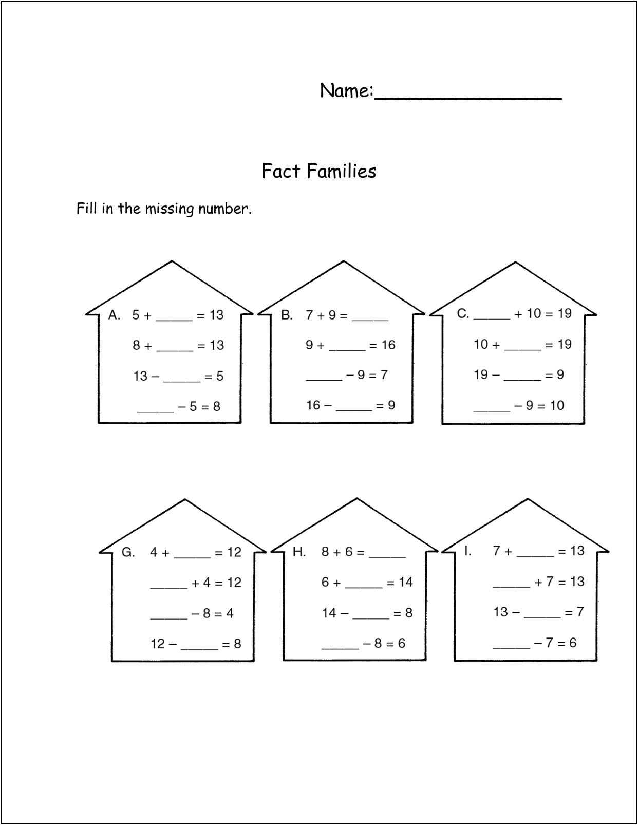 Beginning And Ending Word Family Template 1st Grade