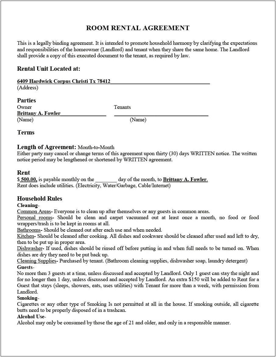 Best Owners Apartment Rental Agreement Template Word