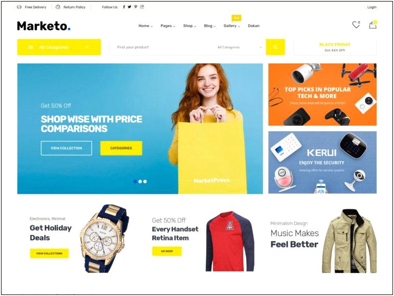 Best Word Press E Commerce Template