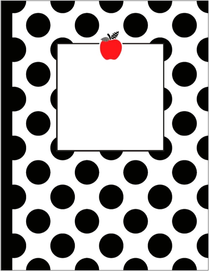 Binder Covers Templates Word Black And White
