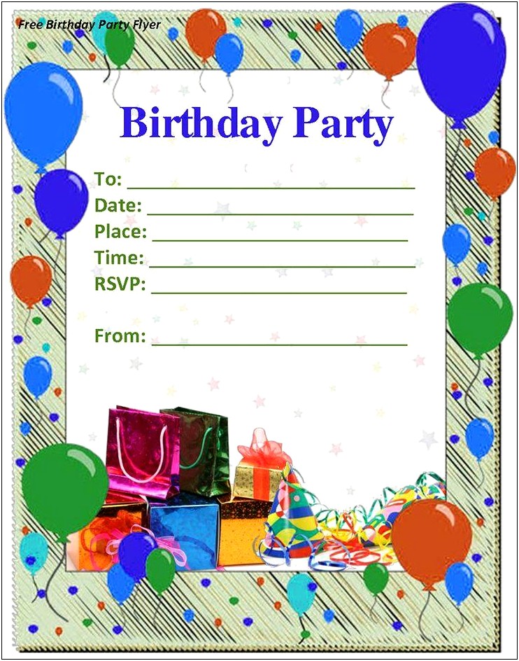Birthday Invitation Templates For Word 2007