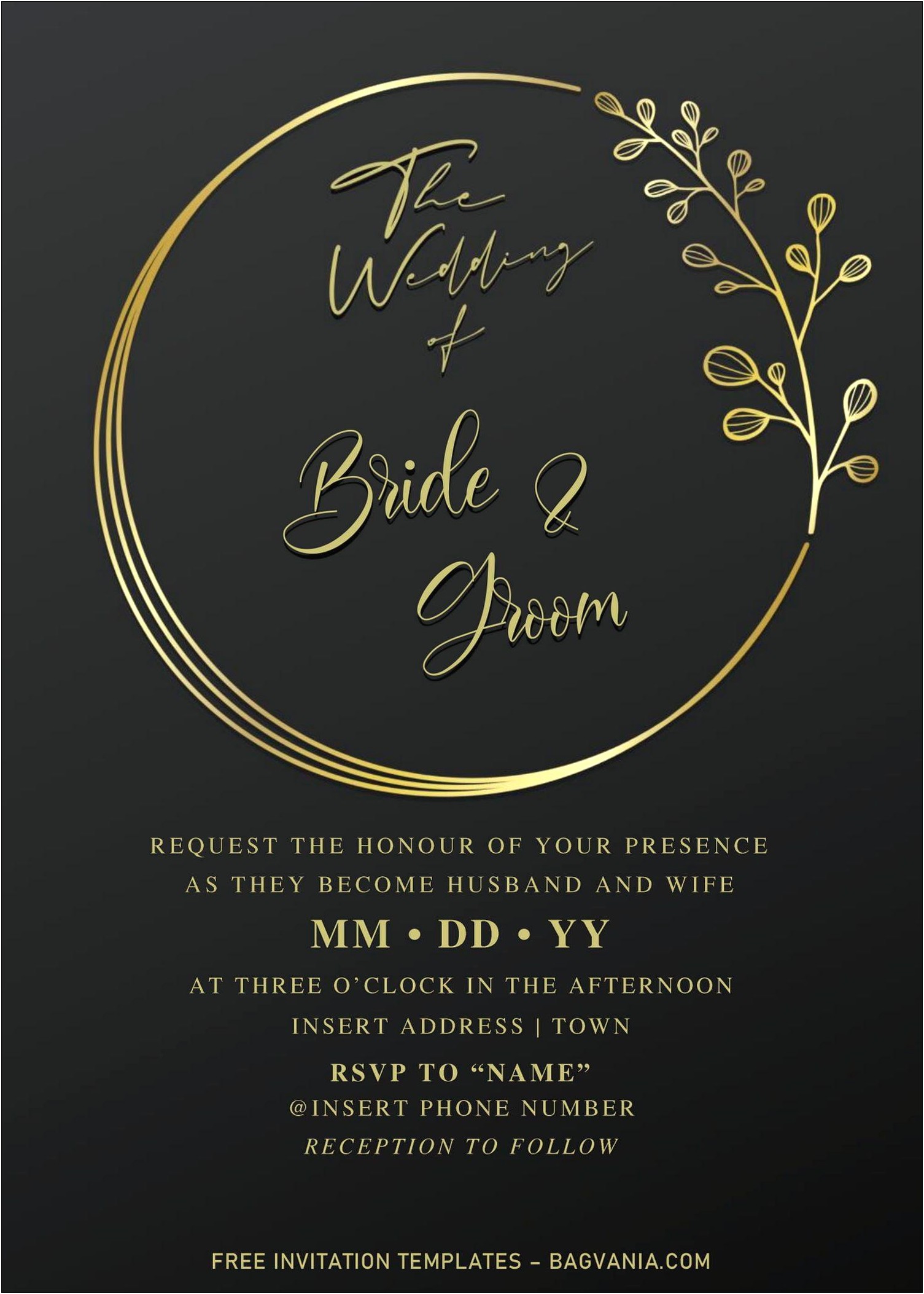 Black And White Invitation Template Word
