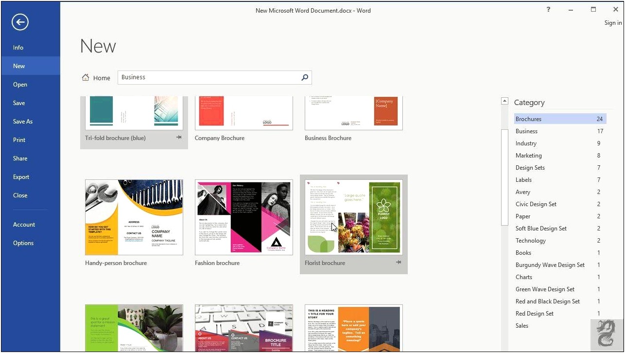 Blank Brochure Template For Microsoft Word 2016