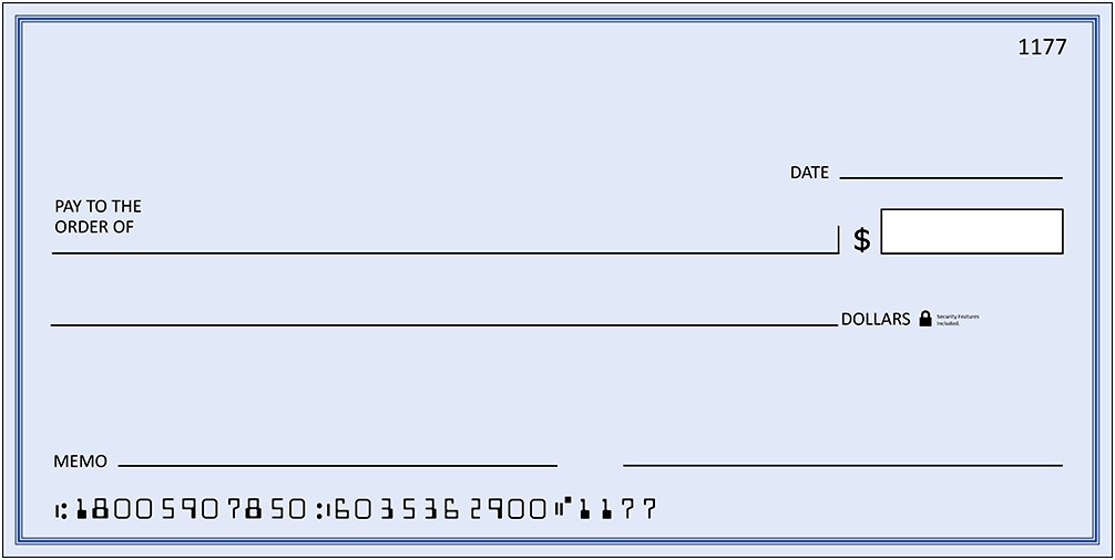 Blank Check Template Word To Fill In Checks