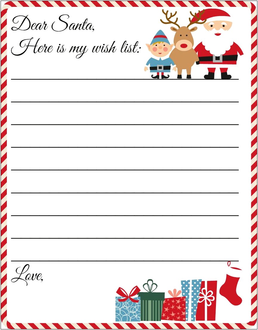 Blank Letter From Santa Template Word