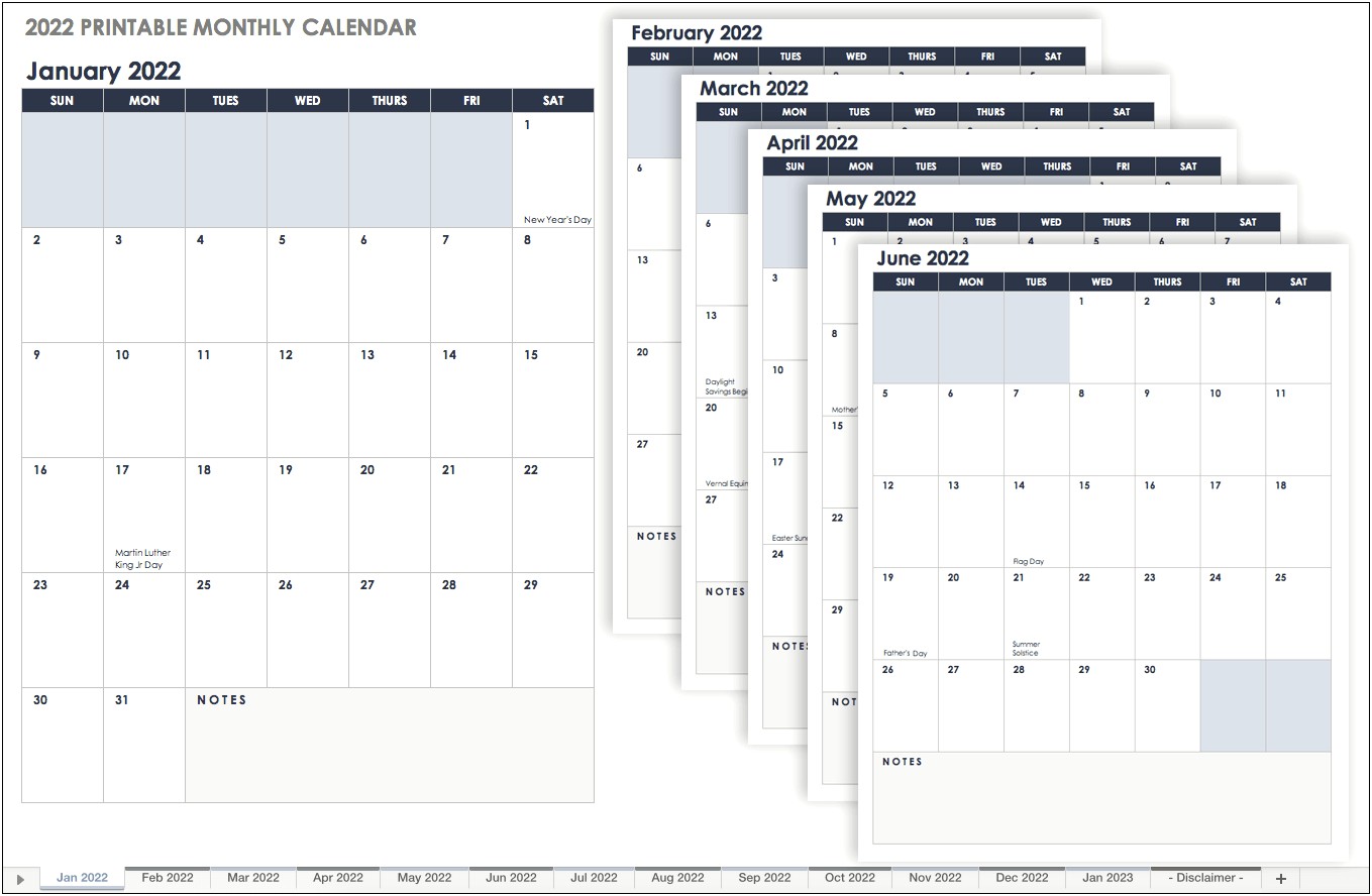 Blank Monthly Calendar Template Microsoft Word