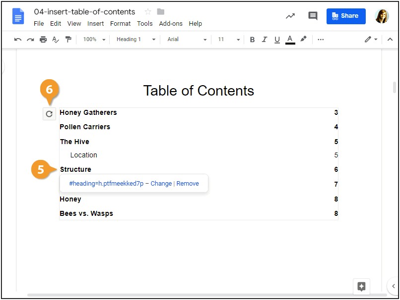 Blank Table Of Contents Template Word