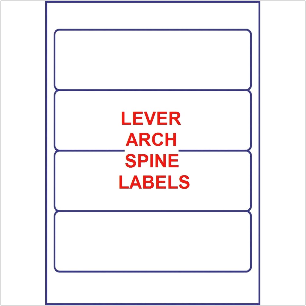 Box File Label Template In Word