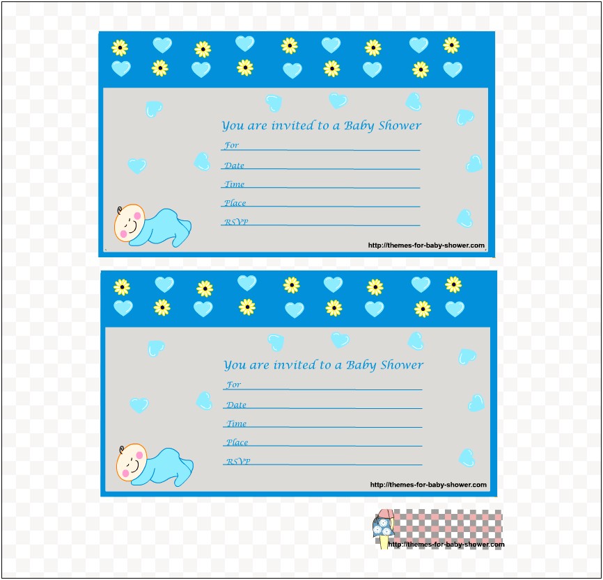 Boy Baby Shower Word Document Template
