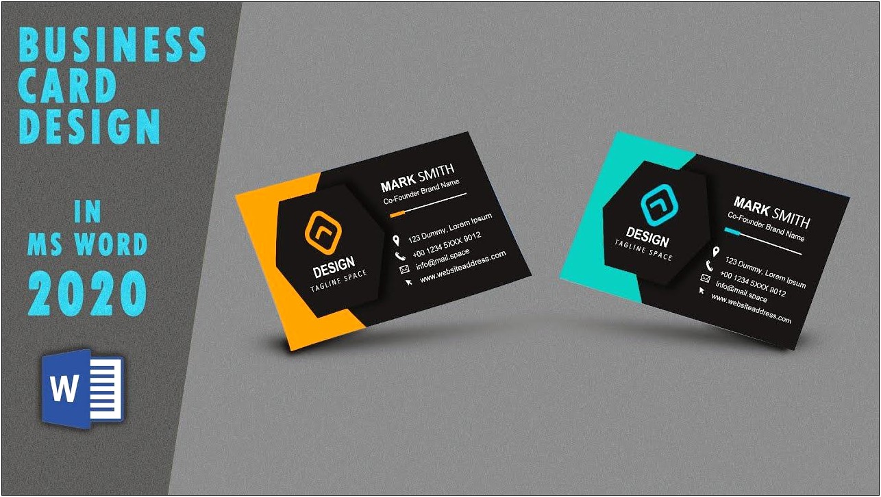 Business Card Template Microsoft Word 2000