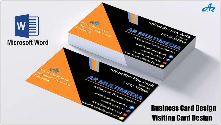 Business Card Templates For Microsoft Word 2007