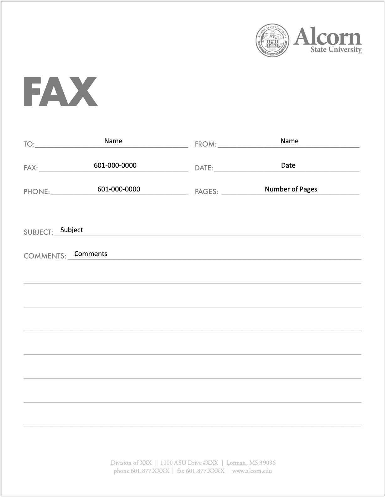 Business Fax Cover Sheet Template Word
