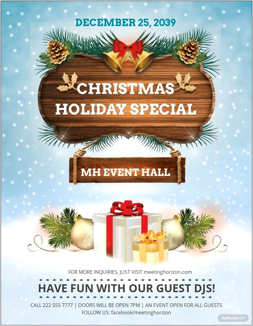 Business Holiday Party Flyer Templates Word