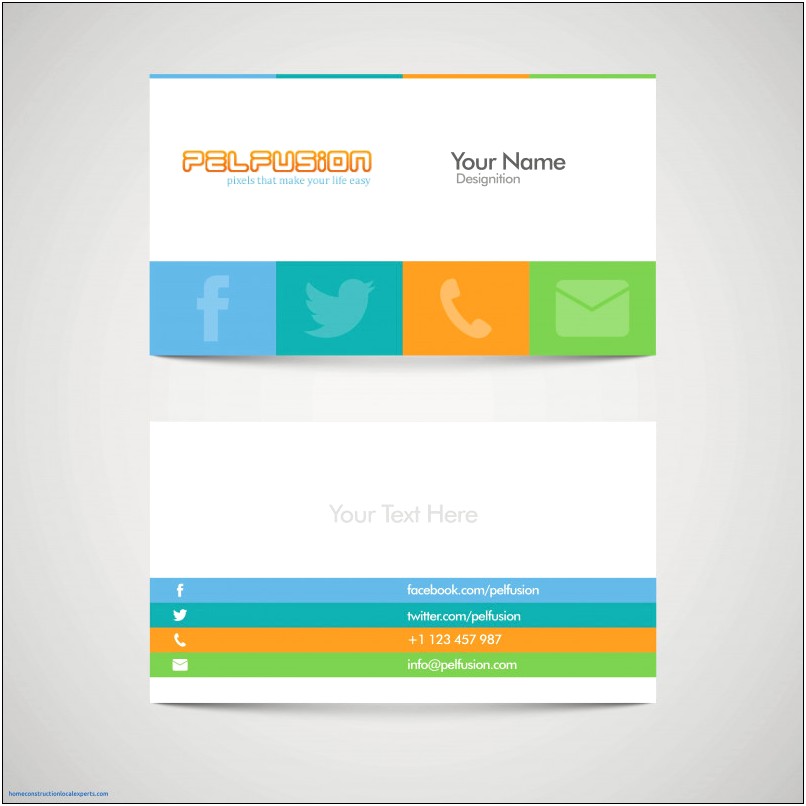 Business Line Card With Images Template Word