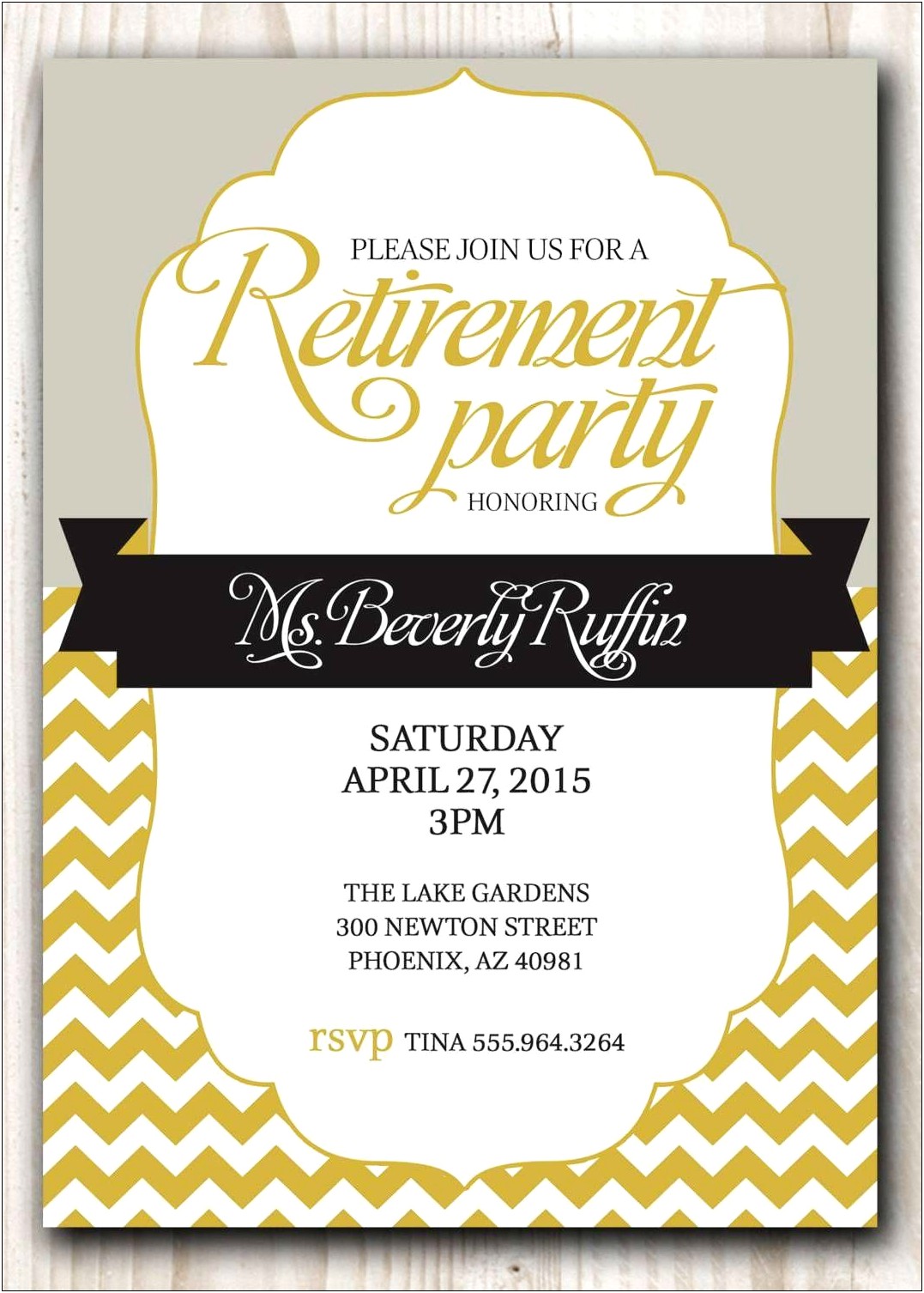 Business Office Retirement Invitation Templates For Miscrosoft Word