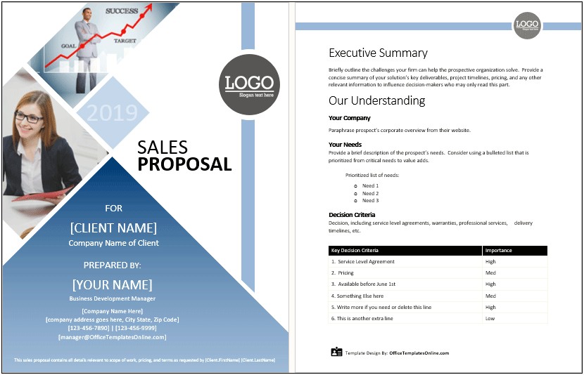 Business Proposal Template For Microsoft Word