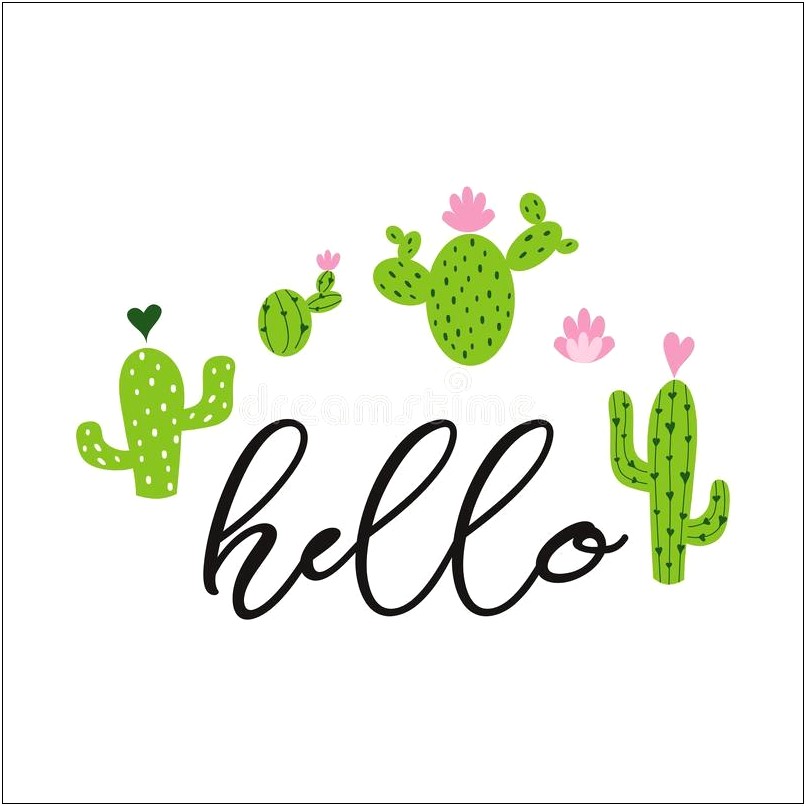 Cactus Business Card Template Microsoft Word